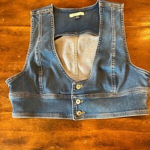 American Eagle Cropped denim bra tank top